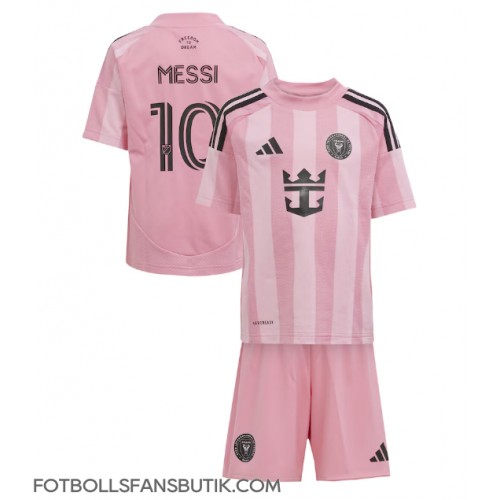 Inter Miami Lionel Messi #10 Replika Hemmatröja Barn 2025-26 Kortärmad (+ Korta byxor)